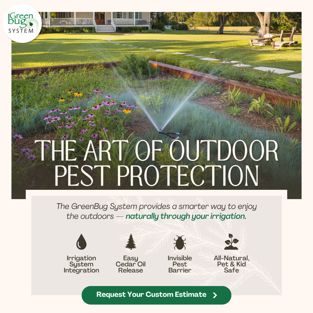 Elevate your outdoor space by using a Greenbug System offering all-natural pest control.