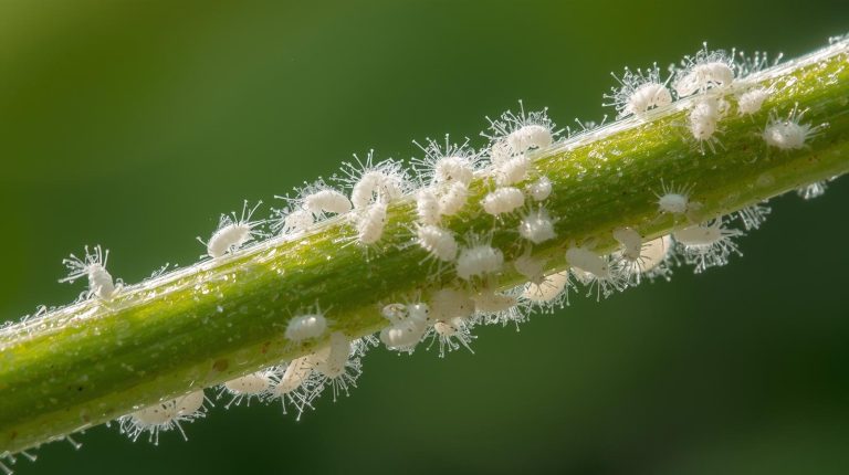wooly aphids harm garden pests but controlled by a Greenbug System